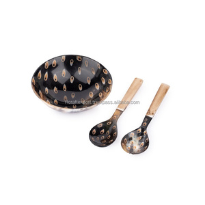Bandeja de plato de ensalada de cuerno de búfalo Natural hecha a mano, plato de fruta seca ecológico, cuenco para mesa de comedor para fiesta, cuerno decorativo artesanal - Product Image 6