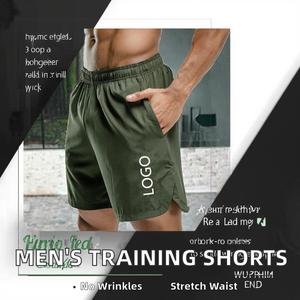 Pantalones cortos de entrenamiento informales para hombre con estampado transpirable Tejido wosted ecológico para correr-Servicio OEM disponible Envío DDP - Product Image 2