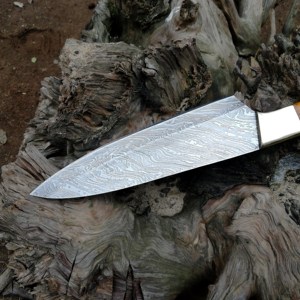 Cuchillo de chef de acero al carbono de Damasco, cuchillos de cocina, producto - Product Image 2