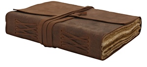 สมุดปกหนังแบบวินเทจสุดพิเศษงานแฮนด์เมดสมุดร่างแบบย้อนยุคสมุดสเก็ตช์ภาพขอบกระดาษปกแข็งสีน้ำ - Product Image 5