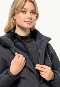 Chaqueta polar azul marino personalizada para mujer, forro polar bordado resistente al viento para la temporada de invierno, calle para niñas al aire libre - Product Image 5