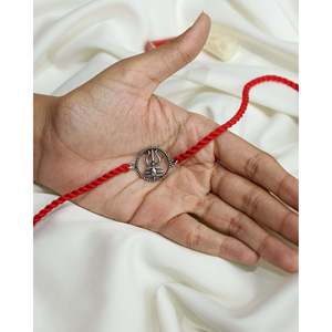 925 <b>Silver</b> Rakhi Shivaay Trinetra Rakhi Elegant Crystal <b>Bracelets</b> & <b>Bangles</b> - Product Image 1