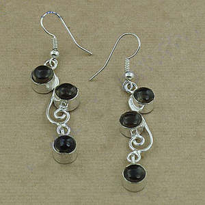 Boucles d'oreilles pendantes géométriques en argent plaqué 925 avec onyx noir, classiques pour femme, bijoux de mariage en forme de goutte d'eau, sertissage clos, tendance - Product Image 3
