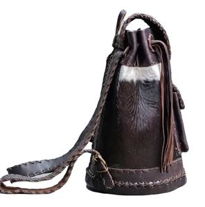 Mochila de Cuero Vacuno con Pelo, Diseño Nuevo, Estampado Animal Bohemio, Duradera, para Mujeres y Hombres, Uso Diario en Primavera, Verano, Otoño e Invierno - Product Image 3