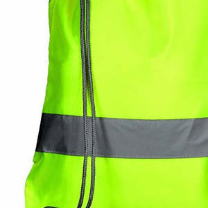 Sac à dos en polyester de qualité supérieure avec cordon de serrage, couleur noire, sac de sport de voyage en tissu avec logo personnalisé imprimé - Product Image 2