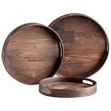 Exclusive <b>Round</b> Shaped <b>Serving</b> <b>Tray</b> Made of Wood Kitchenware Dinnerware Use <b>Tray</b> for Home Hotels Restaurants New Arrival - Product Image 6