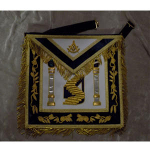NUEVO MASONIC Silver and Blue Hand BORDADO GRAND LODGE PAST MASTER DELANTAL MEJOR CALIDAD Masonic Royal Arch Grand Officer Delantal - Product Image 2