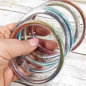 Brazalete de resina poligonal geométrica para mujer, brazalete de moda femenino acrílico ámbar Simple, joyería - Product Image 6