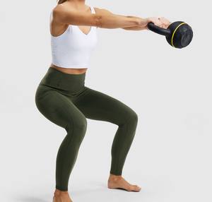 Leggings de sport pour femmes de meilleure qualité 100% coton Tailles personnalisées Vêtements de fitness respirants pour l'hiver Fabriqué au Pakistan - Product Image 5