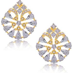 Pendientes de Diamantes con Brillo Dorado y Efecto Estrella, Joyería de Moda para Mujer a Precio de Mayoreo - Product Image 1