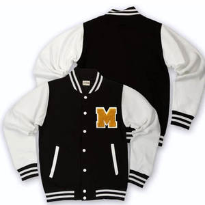 Chaqueta universitaria de béisbol con soporte de invierno informal para mujer, estilo bombardero, bordado de chenilla personalizado, manga de cuero, forro de lana, algodón - Product Image 3