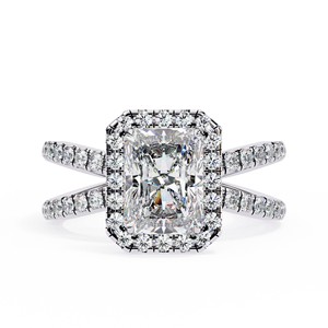Vintage Gold Luxury Diamond <b>Ring</b> <b>Solitaire</b> <b>Ring</b> with 2.47 Ct Radiant Cut Moissanite 14K Gold Plated for Weddings and Parties - Product Image 1