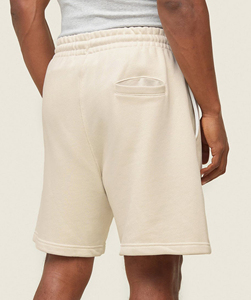 Shorts de jogging mi-longs en molleton uni pour homme, en polyester/coton, avec cordon de serrage, style urbain, écologique et respirant - Product Image 2