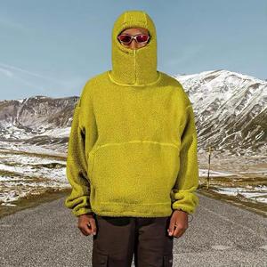 Nouveau design 2025 – Sweat à capuche Ninja zippé doublé polaire respirant 400 g/m² pour homme – Streetwear hivernal de haute qualité – Couleur unie - Product Image 6