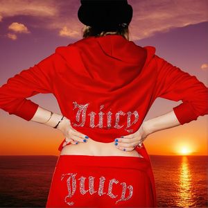 Custom <b>Women</b> Velvet Tracksuit with Rhinestones Sets Velour 2 Piece Set Lady Velvet Rhinestone Jogging Hoodie and <b>Sweatpants</b> Sets - Product Image 6