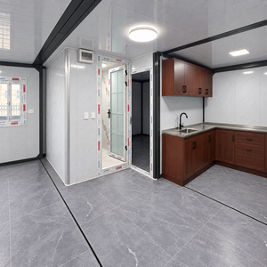 Casa Container Espandibile Grigio Scuro, Unità Ufficio Modulare Prefabbricata ZhuDuo con Porta in Acciaio e Interni Aperti, Fornitore all'Ingrosso - Product Image 2