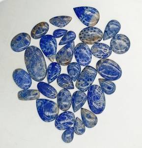 Natural <b>Lapis</b> <b>Lazuli</b> Cabochon Unique Blue Oval Cut Gemstone Pair Gemstone Lot - Product Image 4