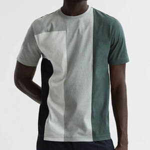 Servicio OEM Últimos diseños Alta calidad Casual Cuello redondo Manga corta En blanco 100% Algodón Bloque Color Camisetas unisex - Product Image 2