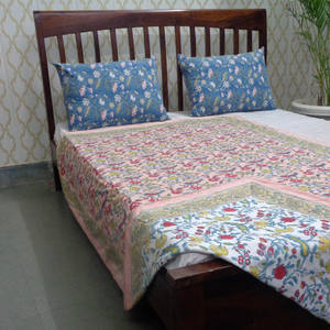 Couverture d'hiver en voile de coton biologique de haute qualité bloc de main traditionnel indien imprimé doux taille double Dohar en vente meilleur prix - Product Image 3