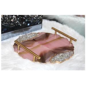Handmade Large <b>Resin</b> Art Tray Custom Aesthetic Vanity Coffee Table Decor for Wedding Occasions Best Quality Engraved Design - Product Image 1