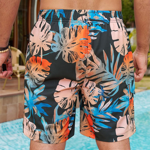 Pantalones cortos de baño personalizados OEM para hombre, ropa de verano de secado rápido de tela transpirable con impresión de logotipo y opciones de etiqueta privada - Product Image 2