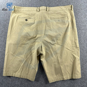 Breathable Elastic Light Weight Drawstring High Waist Quick Dry Solid Canvas Knitted Men's Vintage Style Sport Training Shorts - Product Image 2