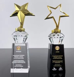 Trofeos de Cristal Elegantes y Personalizados con Estrellas, <span class=keywords><strong>Trofeo</strong></span> de Honor Competitivo, Fabricante de Trofeos Personalizados, <span class=keywords><strong>Trofeo</strong></span> para Eventos de Premiación - Product Image 4