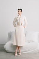 Faldas de diseño de lujo para mujer con chaqueta Fabricante de Vietnam Faldas para mujer LISA FALDA DE LONGITUD MEDIA 60% Triacetato 40% Poliéster