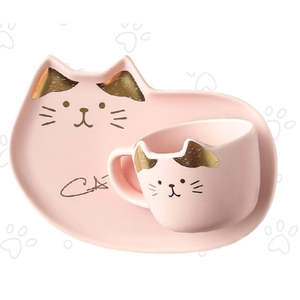 Set di tazze in ceramica per gatti nordici moderni, - Product Image 5