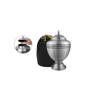 Competitive Price Metal Cremation Urn with Unique Design Timeless <b>Ashes</b> Storage Cremation Pot Funeral Supplies - Product Image 1