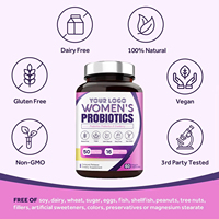 Capsules de Probiotiques pour Femmes, 60 Comprimés, Complément Alimentaire, 50 Milliards de UFC, 16 Souches, Prébiotique, Canneberge, Fournisseur Marque Blanche