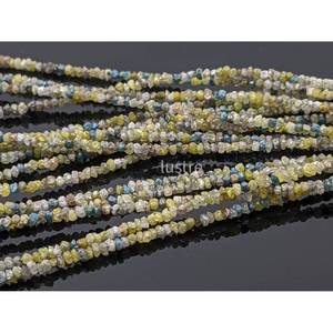 Perles de diamant brut multicolores 100 % naturelles de haute qualité, pierres précieuses bleues, qualité AAA+, pour la fabrication de bijoux, perles non taillées - Product Image 1