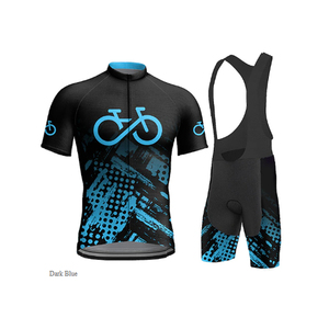 Ropa de ciclismo unisex personalizada, pantalones cortos con pechera para hombre, Jersey, bicicleta de montaña, conjuntos transpirables de secado rápido - Product Image 2