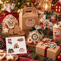 Autocollants de Noël personnalisés, 5 feuilles par ensemble, 20 motifs par feuille, étiquettes d'emballage pour les fêtes