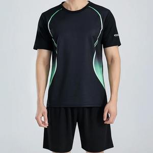 Conjuntos de camiseta de verano transpirable de alta calidad, conjunto de pantalones cortos de entrenamiento informal de algodón 100% para hombres, conjunto de camisa de pantalones cortos con estilo personalizado - Product Image 5