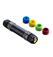 Conector Circular en Forma de I, Impermeable para Exteriores, IP68, con Tornillo, para Cable, PG13, 300V, PVC, 6-10A, 2-5 Pines