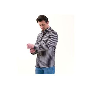 เสื้อทรงพอดีตัวขนก้างปลาสีดำสีเทามีกระเป๋าสำหรับฤดูหนาว - Product Image 3