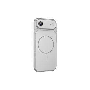 Étui de chargement sans fil magnétique de luxe M-Safe en argent pour iPhone 17, coque en silicone style Air Ins avec protection électroplaquée de l'appareil photo - Product Image 5