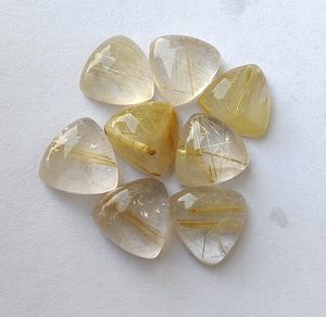 Trillón de rutilo dorado natural, tamaños calibrados de alto pulido (5mm 10mm 12mm) para colgante de collar de mujer, corte ovalado amarillo - Product Image 2