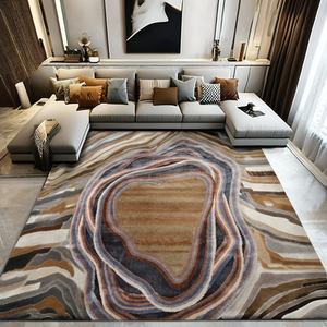 พรมผ้าฝ้ายสไตล์ตุรกีที่ผลิตโดยพรมสีทองปรับแต่งได้เป็นมิตรต่อสิ่งแวดล้อมชุดพรมสำหรับห้องนั่งเล่นขนาดใหญ่ - Product Image 2