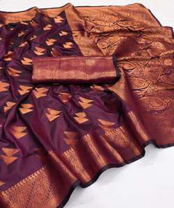 Ready-to-Wear Traditional Embroidery Work Banarasi Khadi Sari Silk Indian Party Wedding Wear <b>Net</b> <b>Fabric</b> Wholesale Price Fancy - Product Image 5