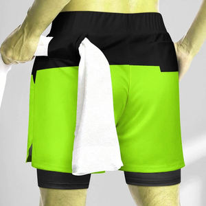 Pantalones cortos de gimnasio de cintura alta para entrenamiento deportivo con bolsillos Pantalones cortos deportivos transpirables para hombres - Product Image 4