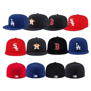 قبعة بيسبول جديدة مقاومة للماء 2024 سوداء اللون 6 ألواح بحواف مطرزة ثلاثية الأبعاد