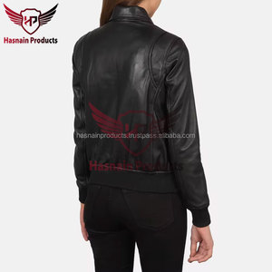Meilleure vente de haute qualité femmes College Bomber veste personnalisable tissu laine doublure cuir manches coton remplissage respirant - Product Image 5