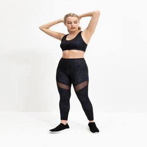 2023 logotipo personalizado de cintura alta de nailon gimnasio Fitness Activewear Leggings mujeres Control de barriga pantalones de Yoga - Product Image 2