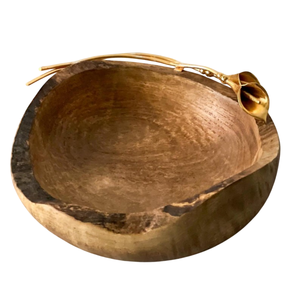 Tazón decorativo de mesa Tazón de forma redonda de madera Madera de calidad superior con detalles de metal Tazón Restaurante en precio asequible - Product Image 6