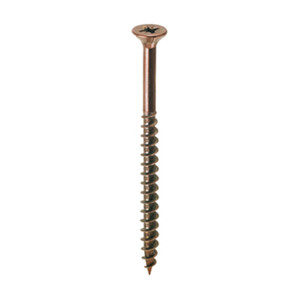 Viti per Legno a Testa Smussata Piana 1/2 Parzialmente Filettate Bronzate 3,5x30 mm - Product Image 1