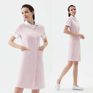 Nurse Uniform Scrubs Sets Custom Hospital Short Sleeve Scrub <b>Skirt</b> Dress - Product Image 1