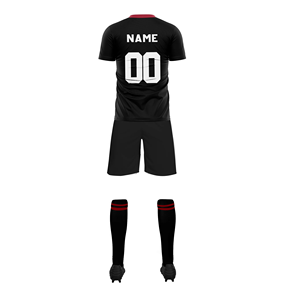 Superior OEM Customized Heat-Transfer Printed Soccer Uniform Sets Summer Short Sleeve 100% Polyester Quick Dry Anti-Bacterial - Product Image 6