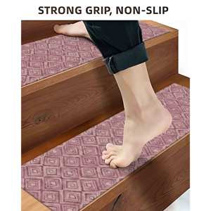 Tapis imprimé à motifs géométriques, tapis ethnique, tapis d'escalier moderne lavable en machine - Product Image 1